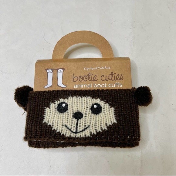 Bootie Cuties Knit Brown Bear Boot Cuffs - Picture 4 of 4